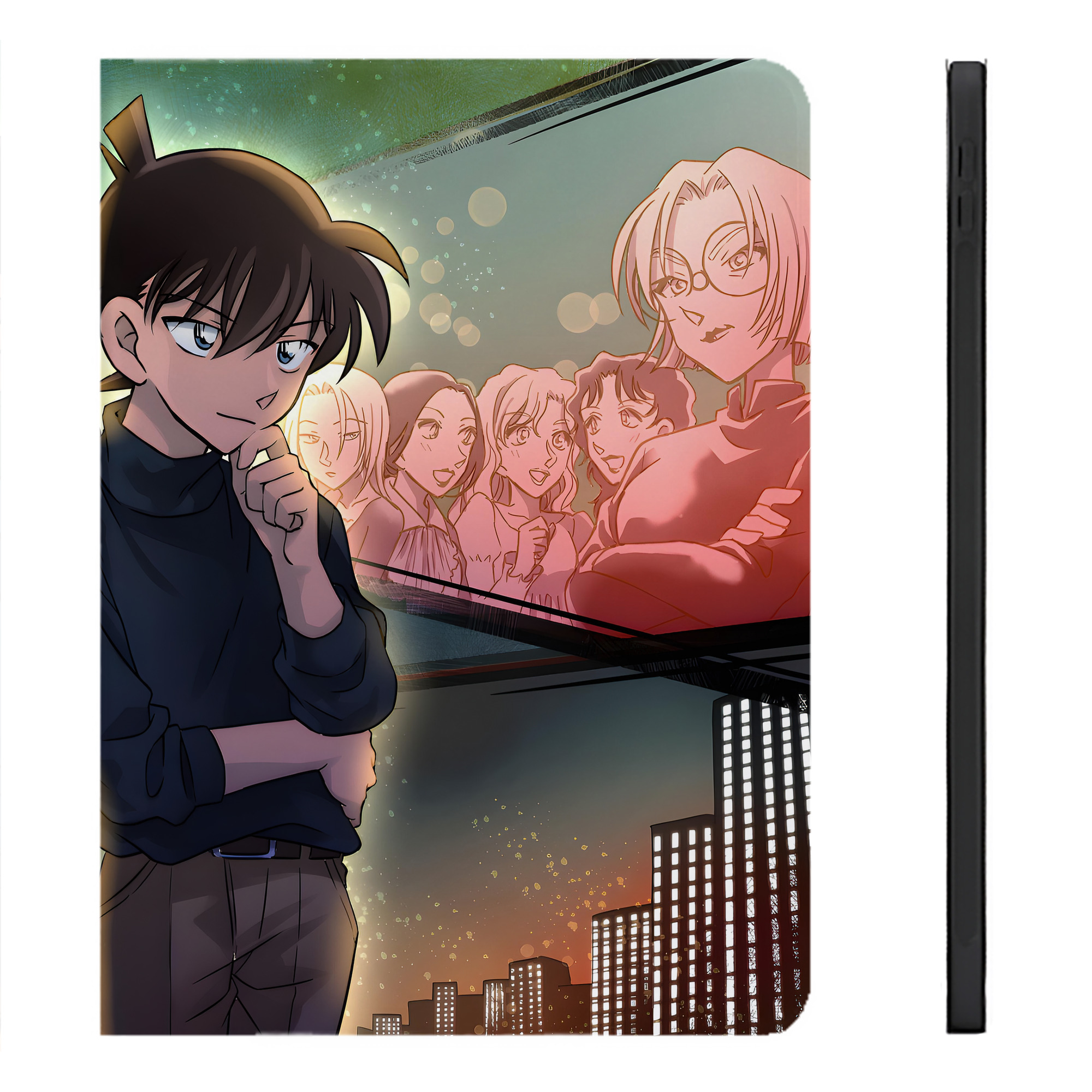 （画像用） 名探偵コナン Detective Conan IPadケース ペンホルダー付き ブックスタイルデザイン